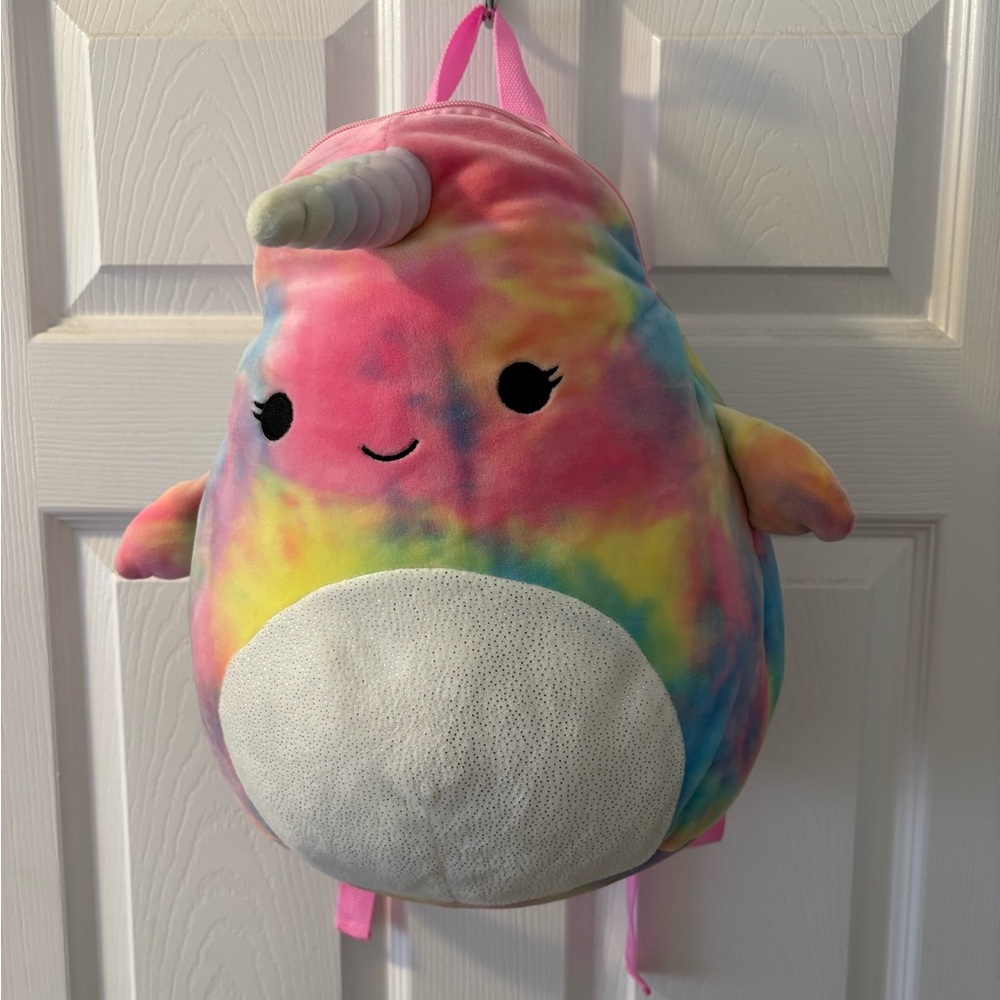 Squishmallows Rainbow Unicorn Plush Backpack